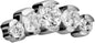 Titanium screw-in attachment with external thread 5 SETTED CRYSTALS