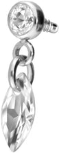 Titanium screw-in attachment with external thread CRYSTAL OVAL