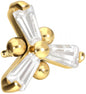 Titanium screw-in attachment with external thread CRYSTAL FLOWER