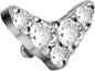 Titanium screw-in attachment with external thread CRYSTAL BOOMERANG