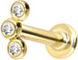 14 carat labret with internal thread MOISSANITE ARCH