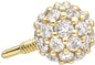 14 carat gold screw-in attachment with external thread MULTI MOISSANITE