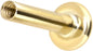 14/18 carat gold labret wíth internal thread without attachment