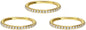 SET Surgical steel segment ring clicker SETTED CRYSTALS