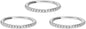 SET Surgical steel segment ring clicker SETTED CRYSTALS