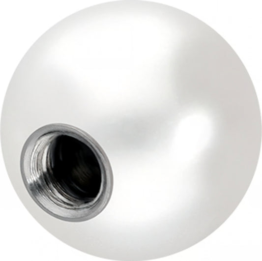 Synthetic screw-in pearl with titanium thread