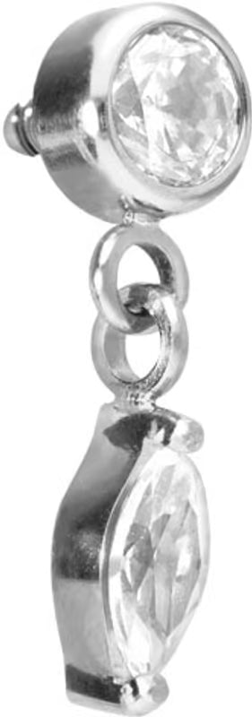 Titanium screw-in attachment with external thread CRYSTAL + CRYSTAL DROP