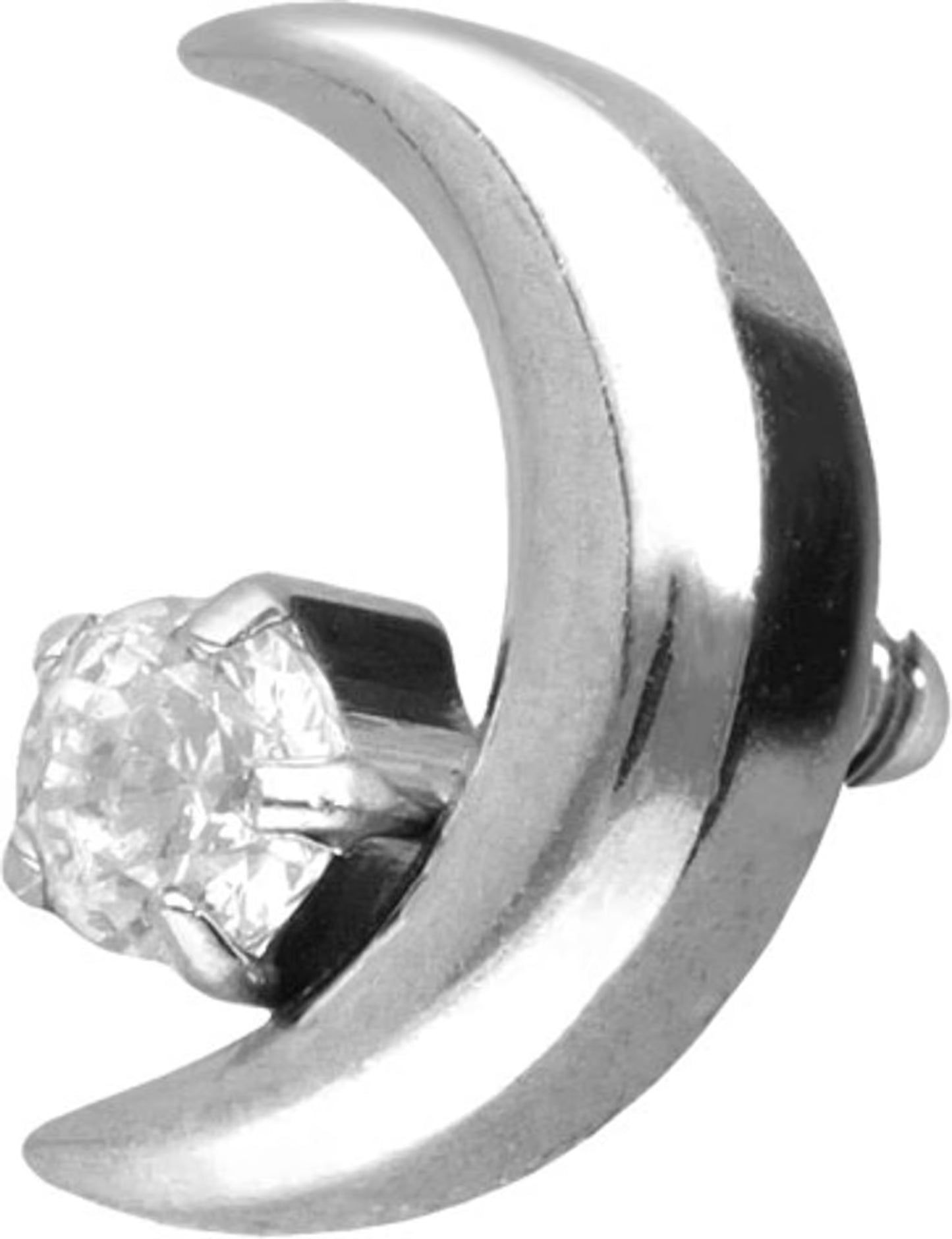 Titanium screw-in attachment with external thread MOON + CRYSTAL