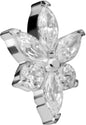 Titanium screw-in attachment with external thread CRYSTAL FLOWER