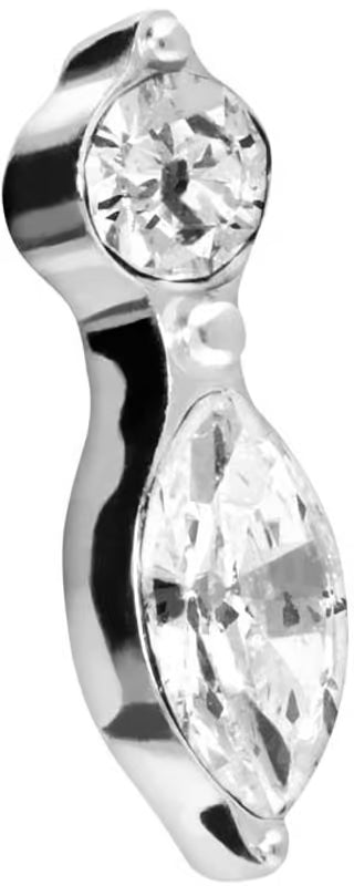 Titanium screw-in attachment with external thread CRYSTAL LEAF