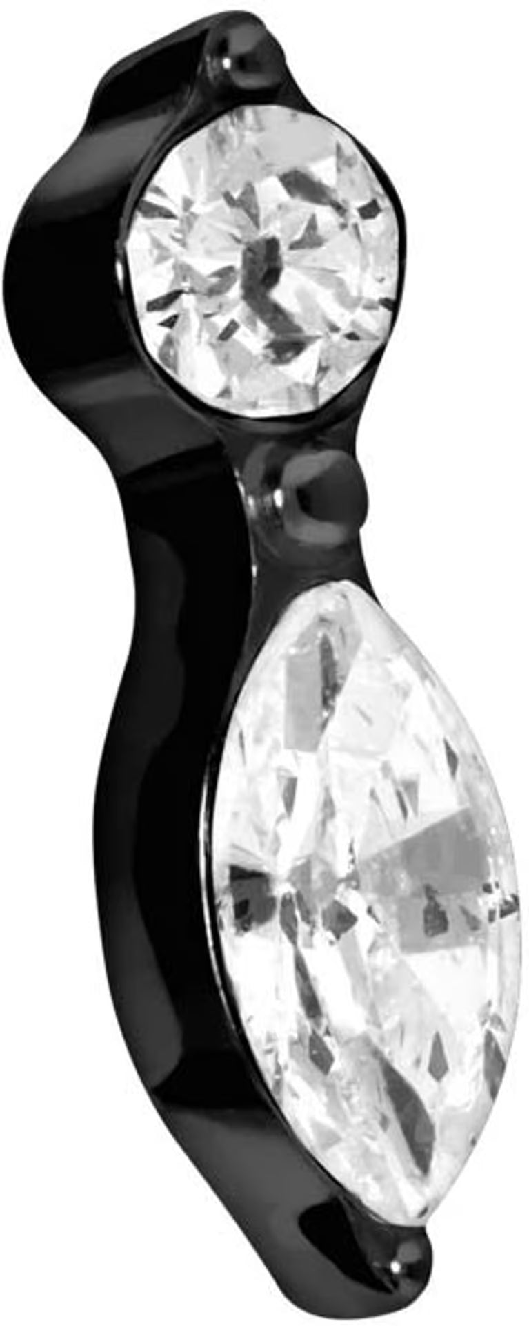 Titanium screw-in attachment with external thread CRYSTAL LEAF