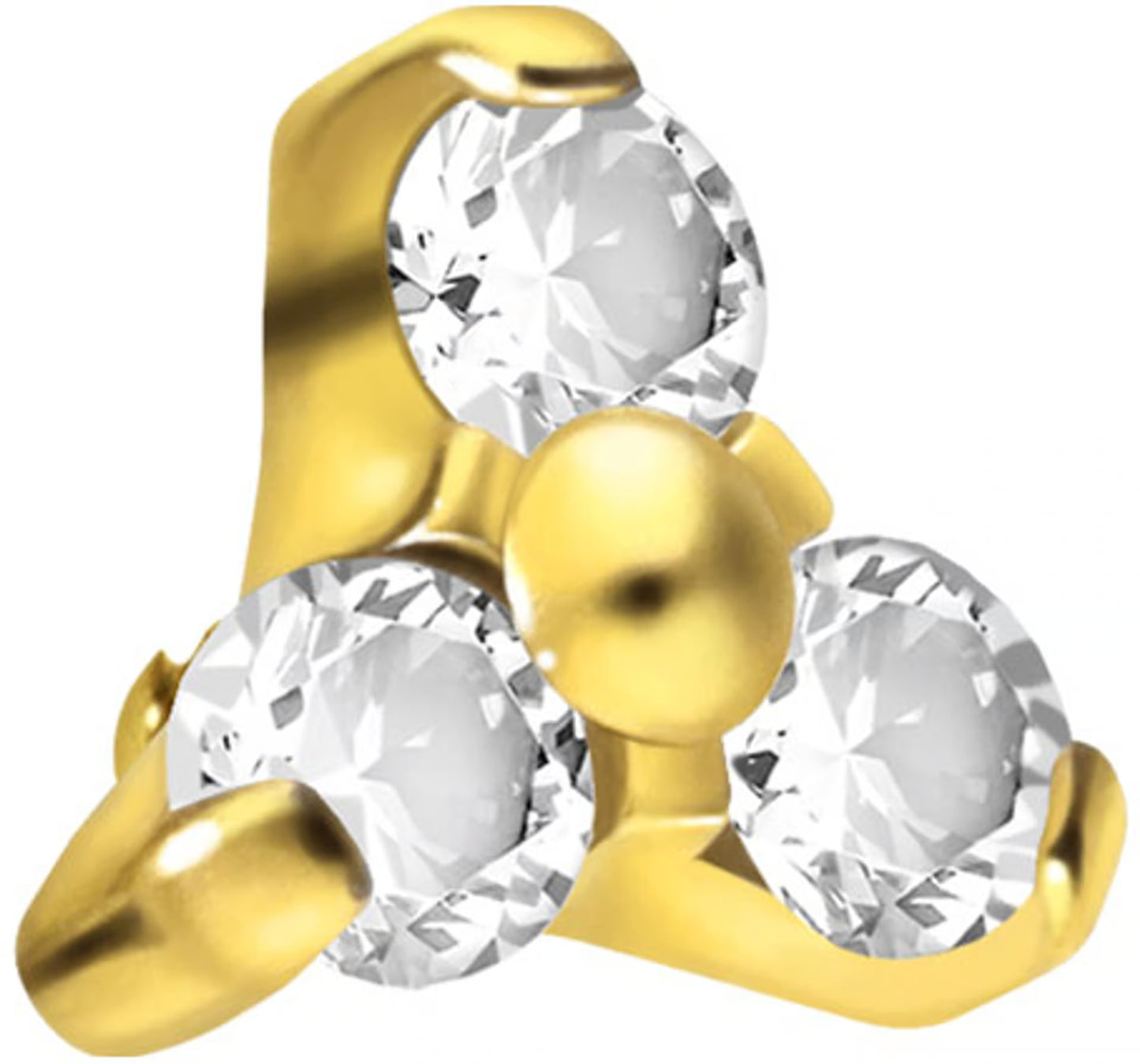 Titanium screw-in attachment with external thread CRYSTAL FLOWER