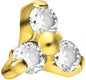 Titanium screw-in attachment with external thread CRYSTAL FLOWER