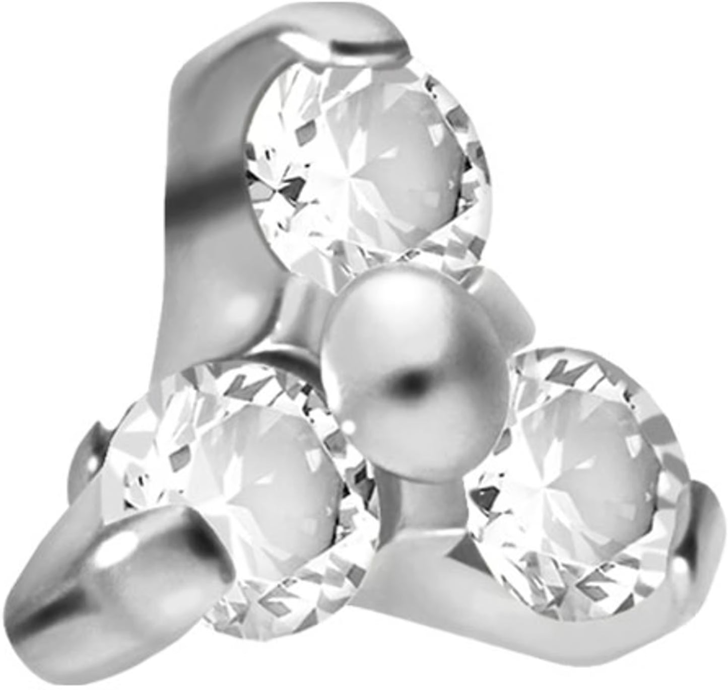 Titanium screw-in attachment with external thread CRYSTAL FLOWER