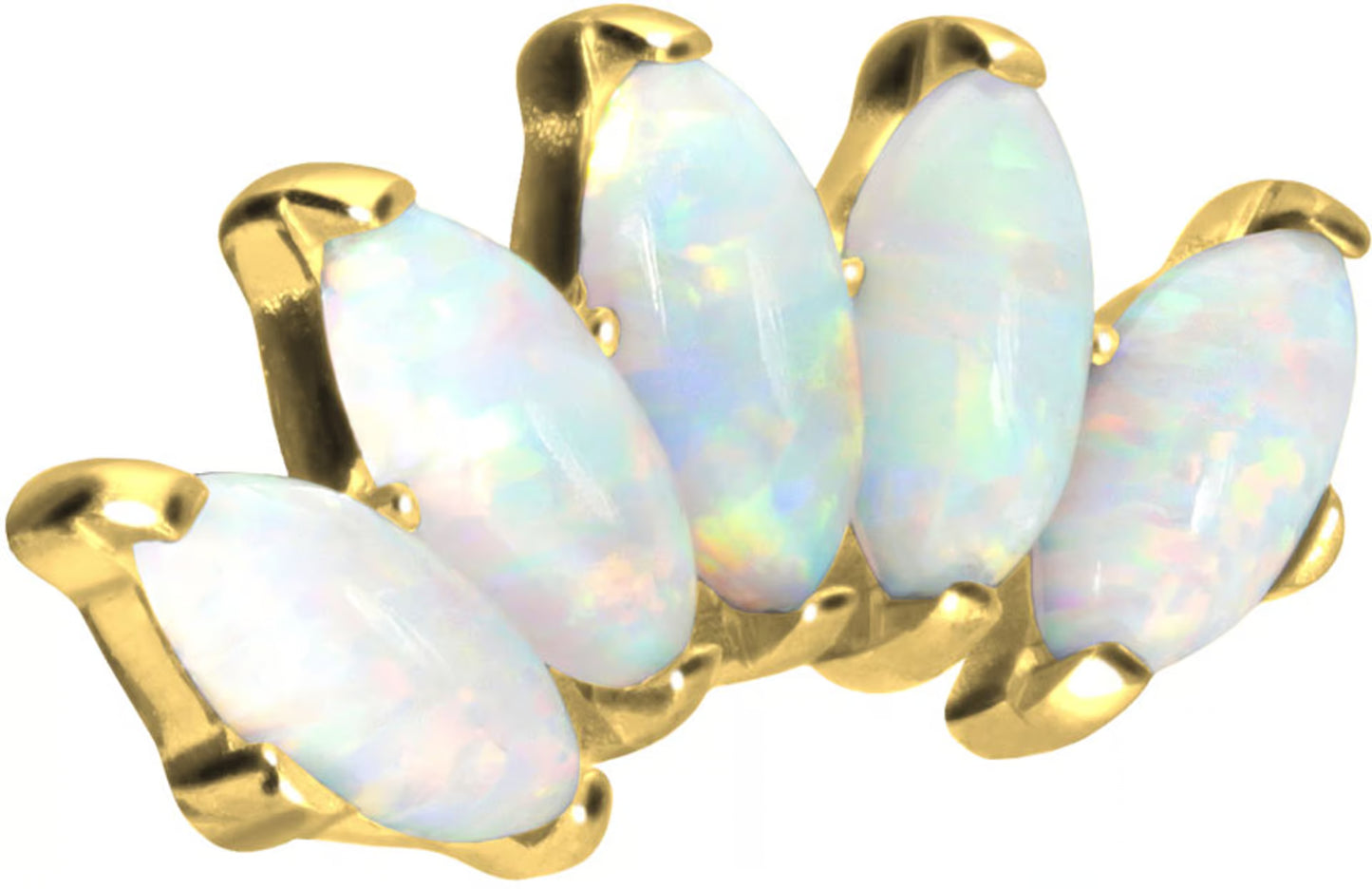 Titanium screw-in attachment with external thread ARCH + SYNTHETIC OPALS