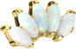 Titanium screw-in attachment with external thread ARCH + SYNTHETIC OPALS
