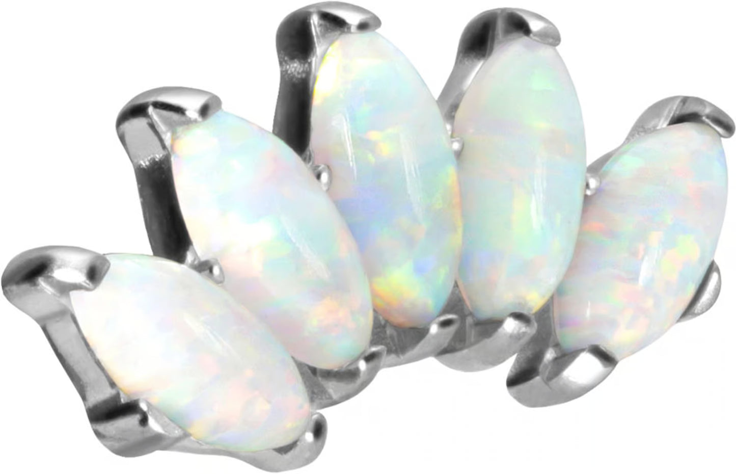 Titanium screw-in attachment with external thread ARCH + SYNTHETIC OPALS