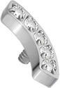 Titanium screw-in attachment with external thread ARCH + 5 CRYSTALS