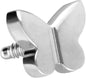 Titanium screw-in attachment with external thread BUTTERFLY