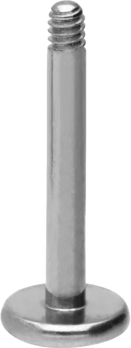 Surgical steel labret without ball