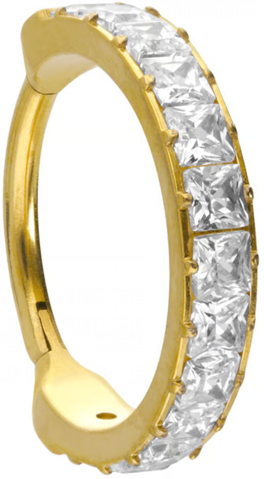 Surgical steel segment ring clicker CRYSTAL EDGE