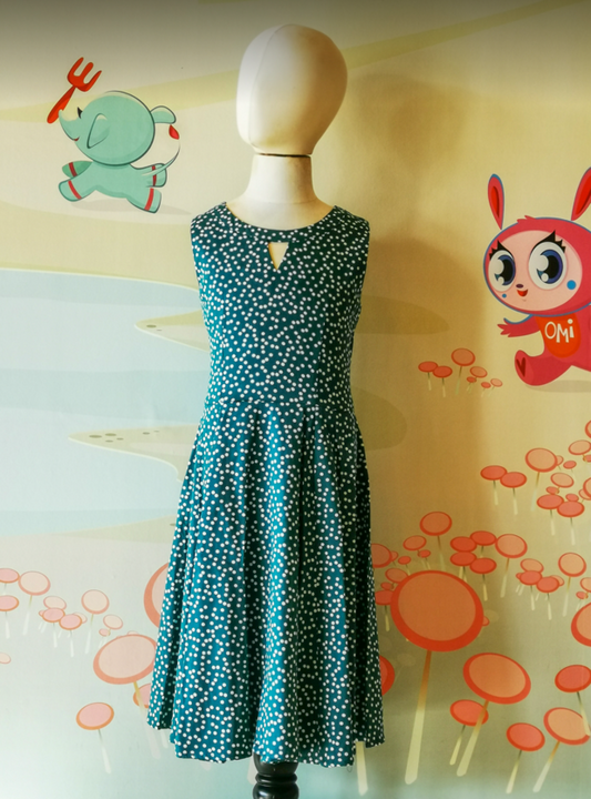 Kids Green Polka Dress