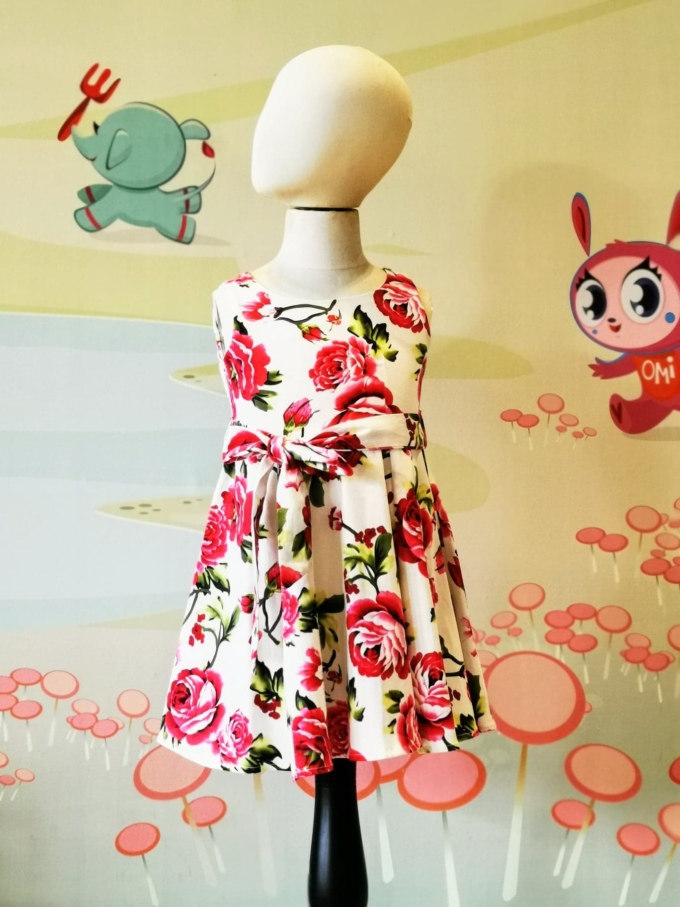 Kids Pink Flower Dress