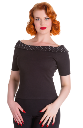 Booth Black Polka Top