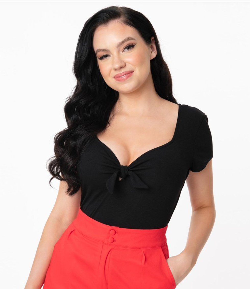 Mini Bow Top Black