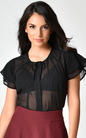 UV Chiffon Blouse Blck